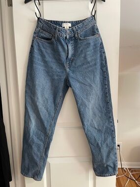 H&M Women's Straight Leg Jeans - Medium Blue